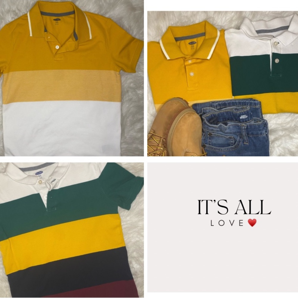 Old Navy short sleeve polo shirts. (2) Size:8 boys. No signs of wear. A set